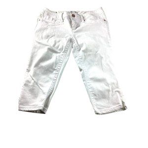 Women's Seven7 Capris Pants * Size  8 * White  * Cotton poly spandex * EUC